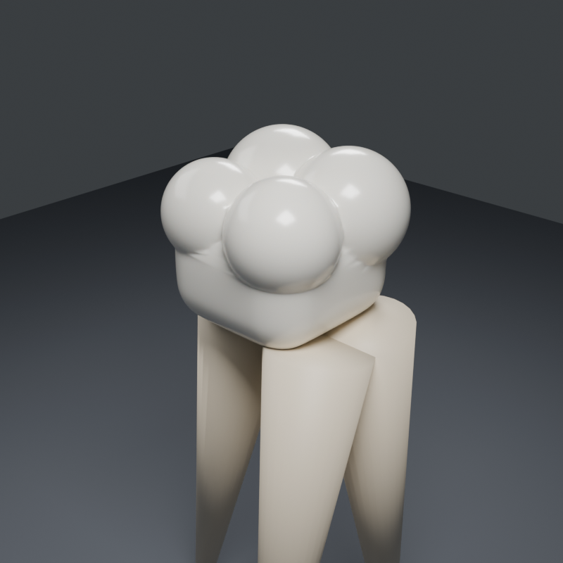 A shaded maxillary-molar render produced end-to-end through the BlenderHub run pipeline.